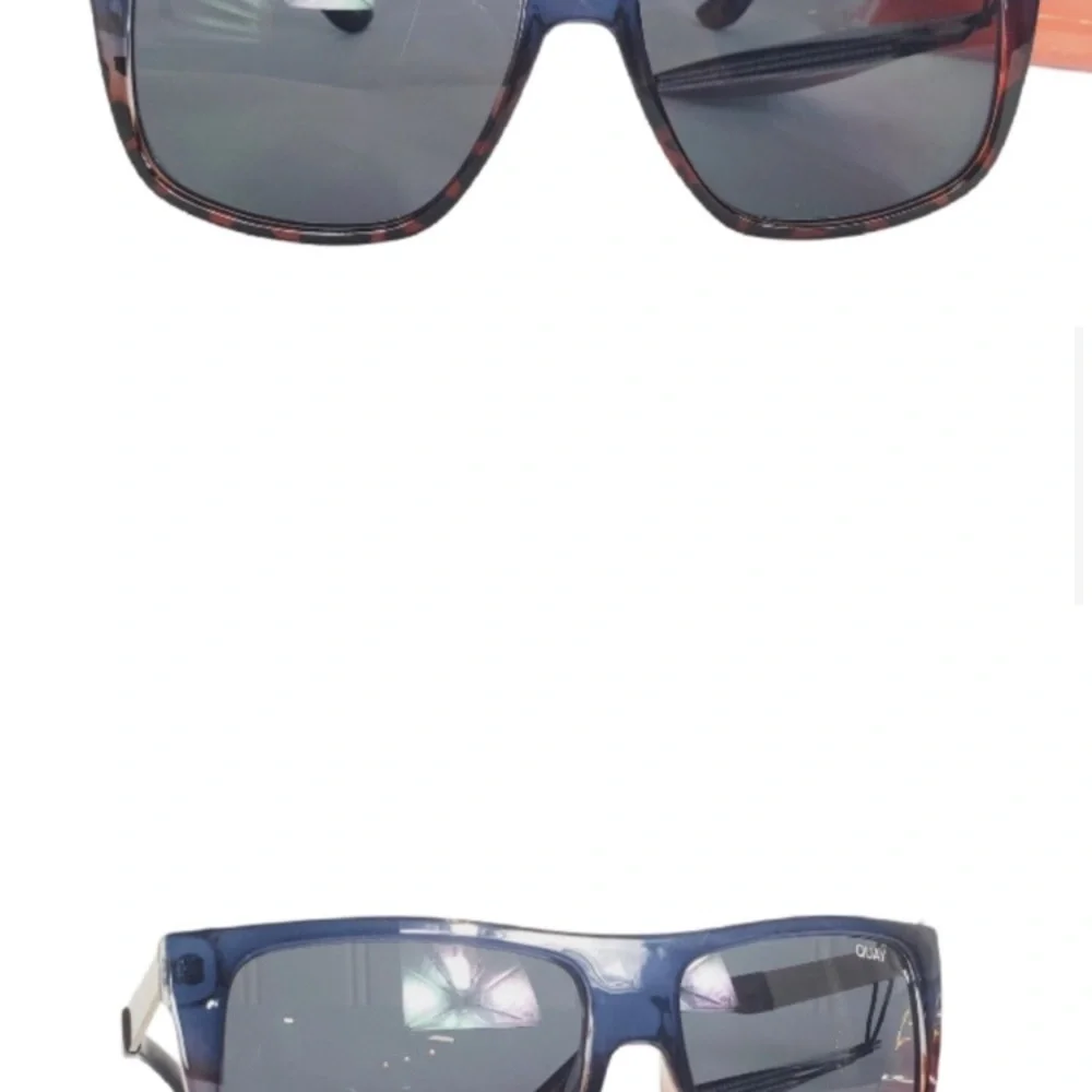QUAY INCOGNITO SHIELD SUNGLASSES NAVY/TRT/SMK  NEW - Picture 3 of 4